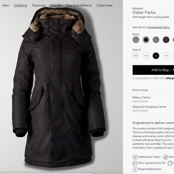 Babaton Jackets & Blazers - Aritzia Babaton Oskar Parka